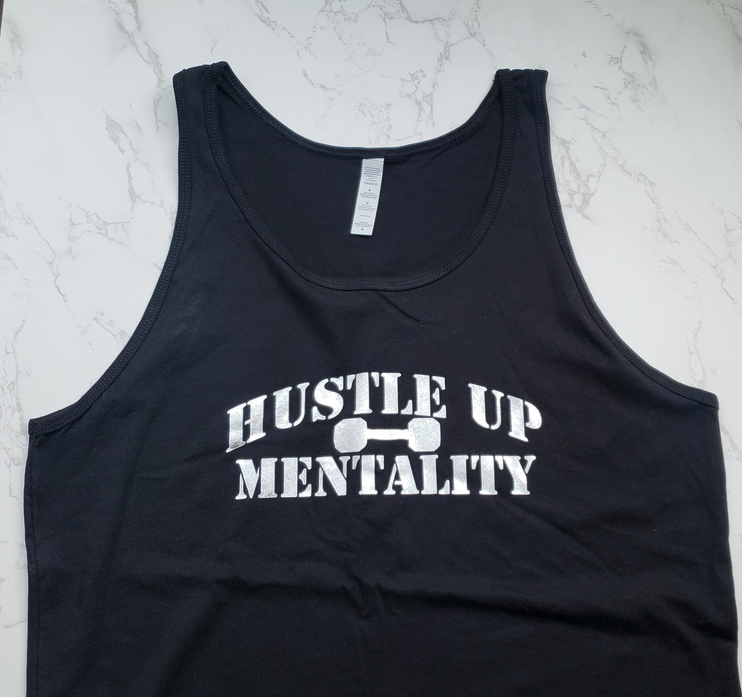 Tank Black Silver Letters