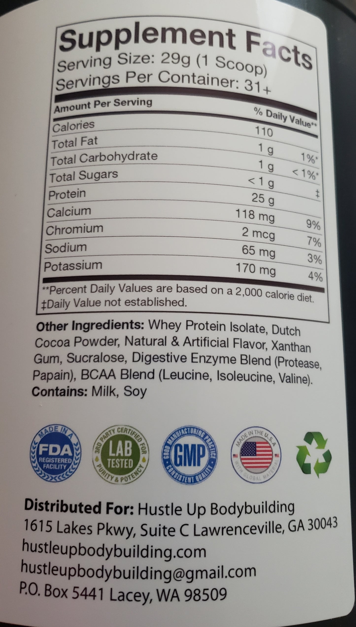 ISO Whey Protein Powder - Chocolate