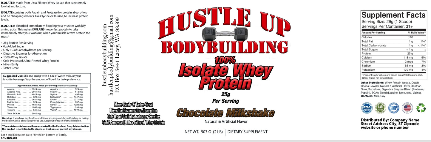 ISO Whey Protein Powder - Chocolate